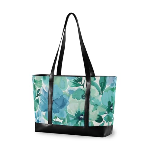 aidingzhi Robuste Tasche für Damen, Minzgrün und Blau, mit Reißverschluss, für Reisen mit Windel von aidingzhi