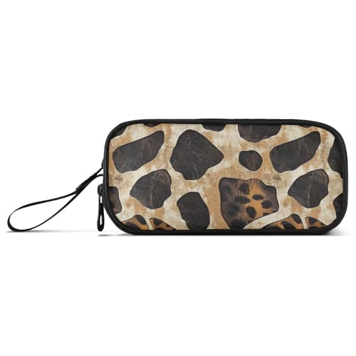 aidingzhi Safari-Nylon-Federmäppchen mit Pfotenabdruck für Kinder, große Kapazität, Federmäppchen für Kinder, Schule, Schreibwaren für elementare Teenager, Mädchen von aidingzhi