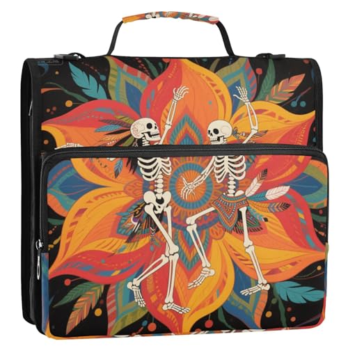 aidingzhi Schulbedarf-Organizer, Ordner, Reißverschluss, wasserdicht, für Mittelschüler, 3,8 cm, 3 Ringe mit Schultergurt und Griff (prop4), Schulbedarf von aidingzhi