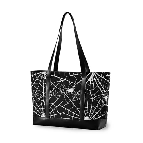 aidingzhi Schwarze Spinnennetz-Tasche mit Reißverschluss und Reißverschluss, 35,6 cm (14 Zoll), für Herren mit Tablet von aidingzhi