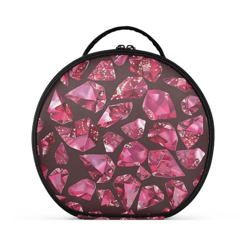 aidingzhi Sketch Kulturbeutel mit künstlichem Glitzer-Rubin-Design, vertikal, freistehend, Reißverschluss, Reisetaschen für Damen, mit verstellbaren Trennwänden, 27,9 cm von aidingzhi