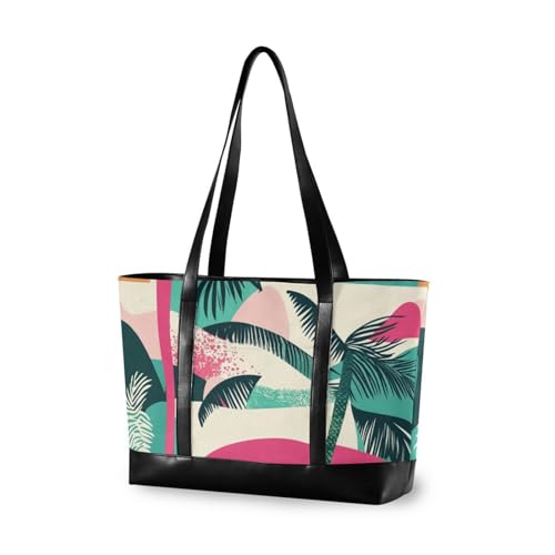 aidingzhi Summer Beach Geometrische modische Aktentasche mit Reißverschluss Aktentaschen für Pool, Fitnessstudio, Lebensmittelgeschäft, Reisen, mit Windel von aidingzhi