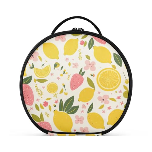 aidingzhi Summer Fruits Kosmetiktasche im Retro-Stil, Reisegröße, Zubehör, wasserdicht, Kosmetiktasche für Geldbörse, mit verstellbaren Trennwänden, 27,9 cm, Gelb aidingzhi Summer Fruits Kosmetiktasche im Retro-Stil, Reisegröße, Zubehör, wasserdicht, Kosmetiktasche für Geldbörse, mit verstellbaren Trennwänden, 27,9 cm, Gelb von aidingzhi