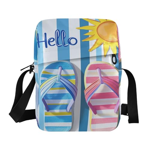 aidingzhi Summer Sunshine Herren Kuriertasche, kleine Umhängetasche, lässige Damen-Geldbörse, verstellbarer Riemen, für Shopping, Geschäft von aidingzhi