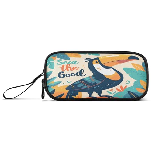 aidingzhi Tocane Niedliche Cartoon-Nylon-Stift-Aufbewahrungstasche, große Kapazität, Reißverschluss, Federmäppchen, Schreibwaren für College-Mädchen von aidingzhi