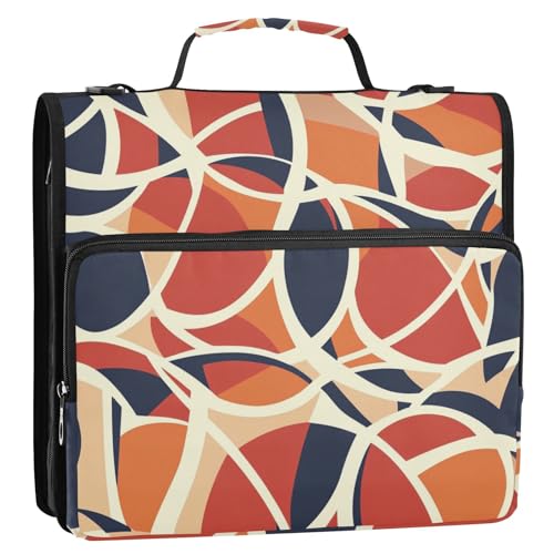 aidingzhi Tragbare Aufbewahrungstasche für Zuhause, Reisen, Organizer, Laege Kapazität, Reißverschluss, Ordner für Mittelschüler, 3 Ringe mit Schultergurt und Griff (prop4), Schulbedarf von aidingzhi