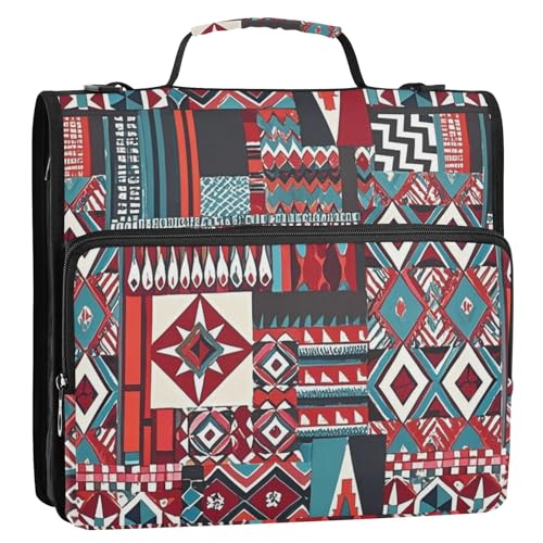 aidingzhi Tragbare Aufbewahrungstasche mit Reißverschluss, wasserdicht, geeignet für Mittelschule, 3 Ringe mit Griff und abnehmbarem Schultergurt (prop4), Schulbedarf von aidingzhi