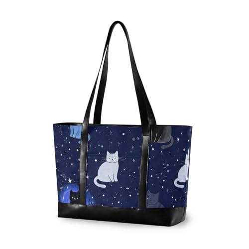 aidingzhi Universe Stars Starry Cat Essentials Tasche für Damen mit Reißverschluss, Arbeitstasche für Damen aidingzhi Universe Stars Starry Cat Essentials Tasche für Damen mit Reißverschluss, Arbeitstasche für Damen von aidingzhi