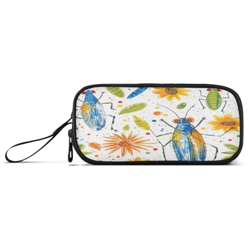 aidingzhi Vektor-Illustration, bunte Nylon-Stift-Aufbewahrungstasche, großes Fassungsvermögen, Federmäppchen für Schule, Schreibwaren für High School Kids von aidingzhi