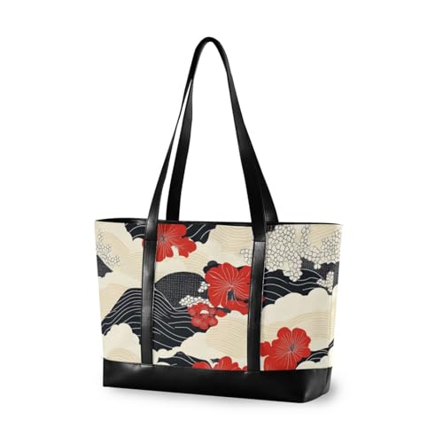 aidingzhi Wintersweet Laptoptasche für Herren, japanischer Stil, mit Reißverschluss, Krankenschwester-Arbeitstasche für die Arbeit mit Tablets von aidingzhi