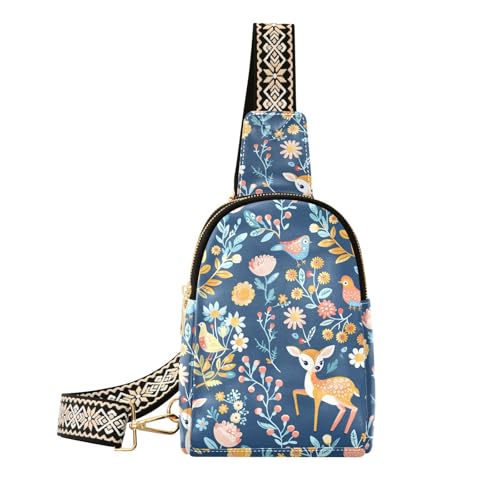 trendige Hirsch Brusttasche für Diebstahlschutz Reisetasche für Herren zum Wandern, Reh trendige Hirsch Brusttasche für Diebstahlschutz Reisetasche für Herren zum Wandern, Reh von aidingzhi