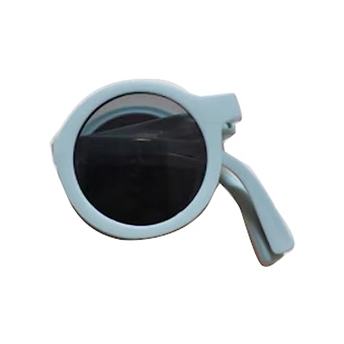 aieibuy Kinder-Sonnenbrille für Jungen, Mädchen, Kleinkind, niedliche Kinder-Sonnenbrille, Party, für Jungen und Mädchen, Taschengröße, faltbar, Glas, Sommer, Kinder-Sonnenbrille, Blaugrau von aieibuy