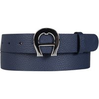 AIGNER Herren Gürtel blau Leder geprägt von aigner