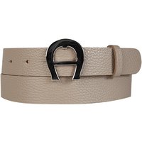 AIGNER Herren Gürtel Grau Leder von aigner