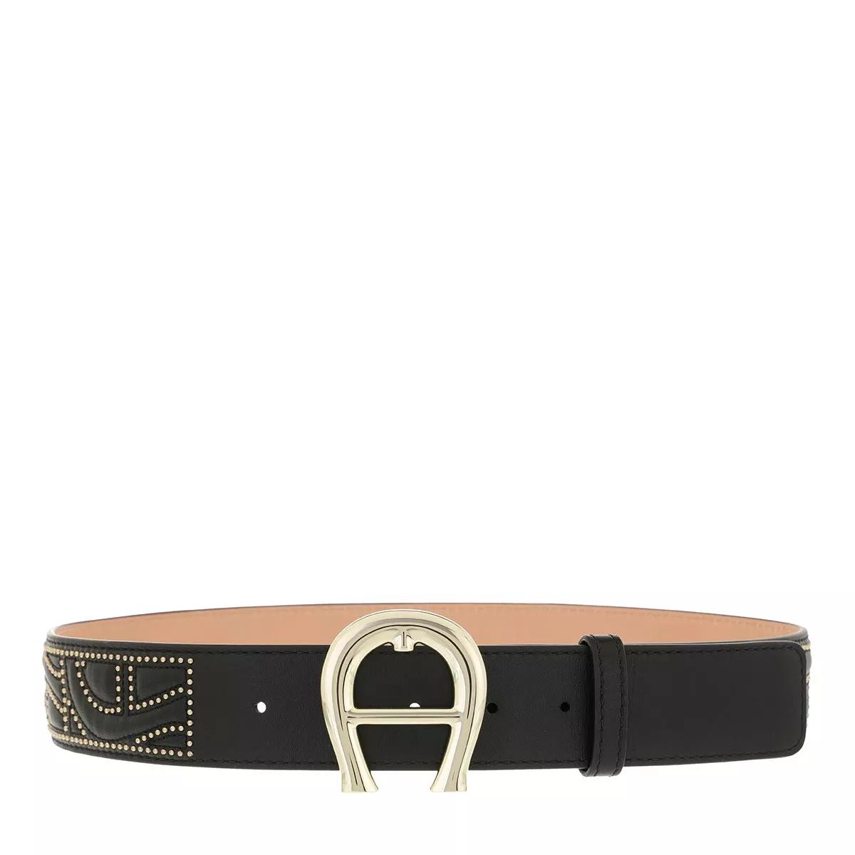 Aigner Gürtel - Belt 4 cm - Gr. 80 - in Schwarz - für Damen von aigner