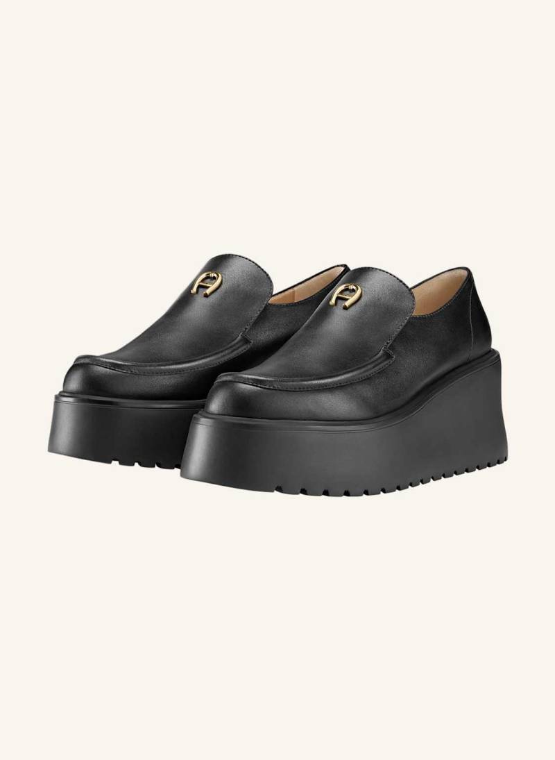 Aigner Plateau Loafer Plateau Loafer 12b schwarz von aigner