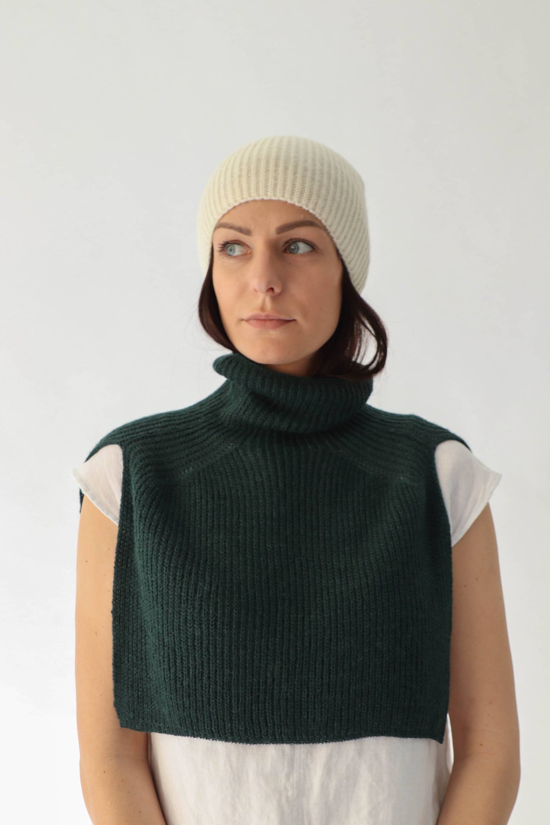 Alpaka Und Seide |Schildkröten Halswärmer| Handgestrickter Kragen | Atmungsaktiver Halswärmer von aijaiknitwear