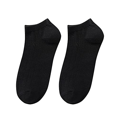 aijofi 10 Paar Niedrig Geschnittene Socken, Herren Damen Casual Running Socks, Kompressionsstrümpfe,Atmungsaktive Sportsocken Weiß/Schwarz (1paar - Schwarz) von aijofi