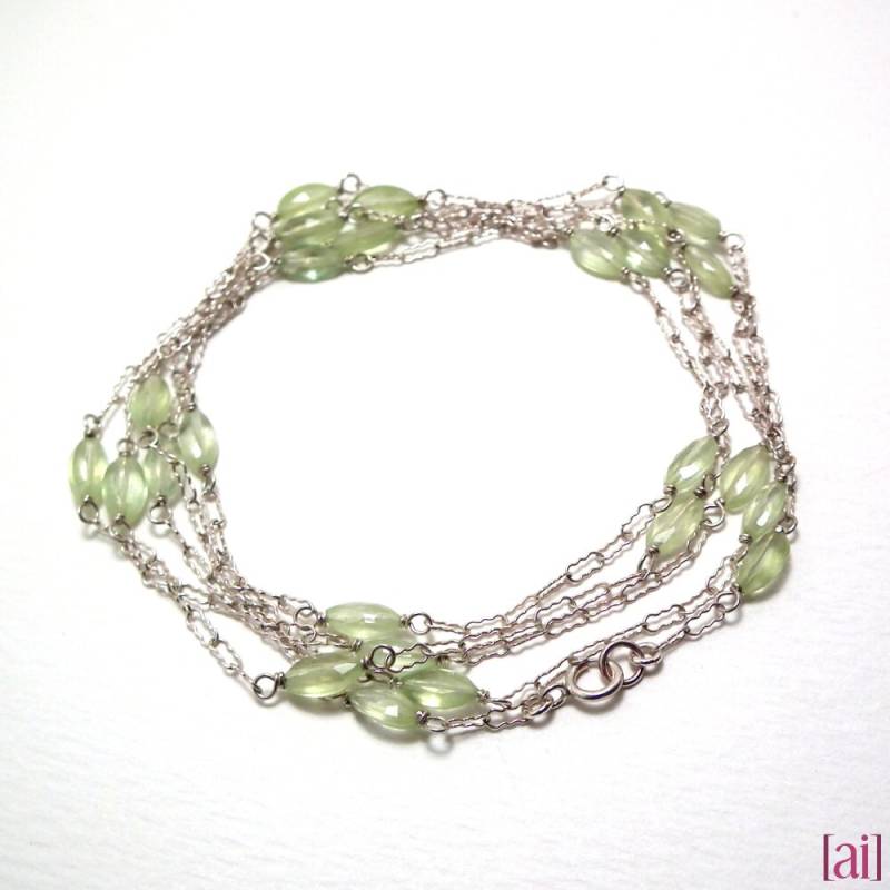 Chrysanthe - Prehnit Halskette Armband von aileen