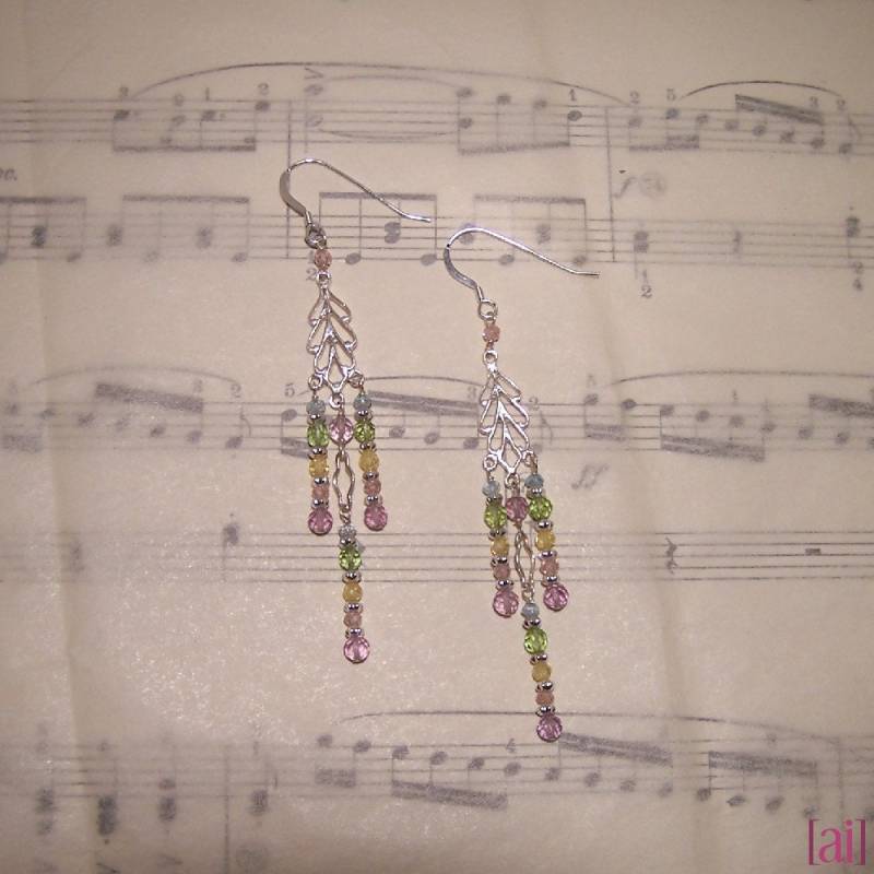 Pia - Amethyst, Rosa Cz, Gelbe Peridot Und Blue Topas Ohrringe Pia - Amethyst, Rosa Cz, Gelbe Peridot Und Blue Topas Ohrringe von aileen