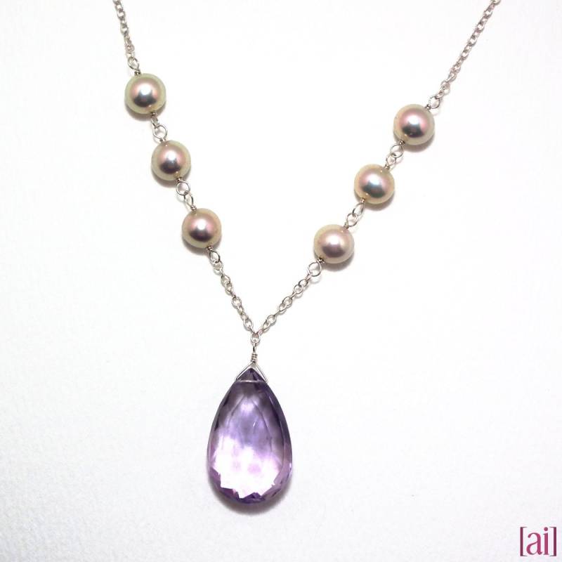 Purdie - Amethyst, Perle, Rosenquarz-Collier Mit von aileen