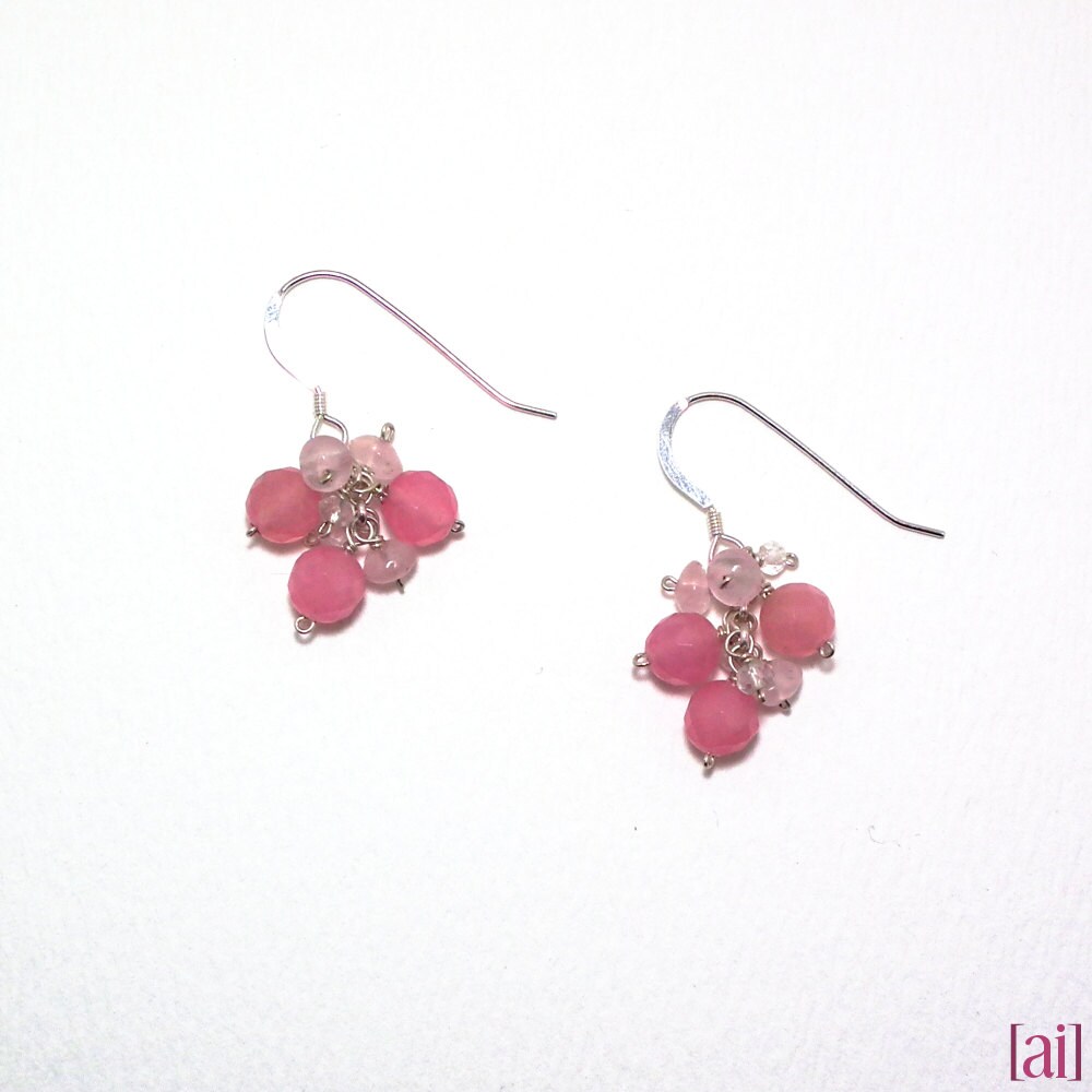 Sibby - Rosa Jade, Rose Quarz Und Weißem Topas Ohrringe Sibby - Rosa Jade, Rose Quarz Und Weißem Topas Ohrringe von aileen