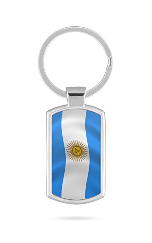 Schlüsselanhänger mit Gravur Wunschtext Name Argentinien Fahne 1 von aina