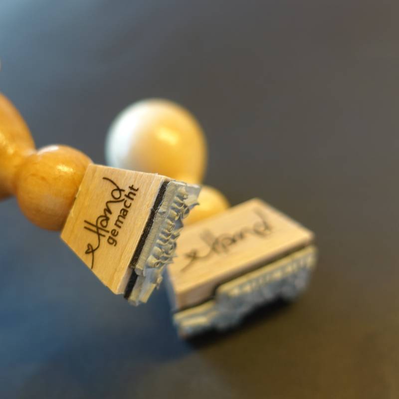 Handgemacht Oder Handgestrickt Handgestempelt - Stempel Für Selbermacher/Hobbybastler Künstler Wäschestempel Personalisierbar von aineolleoileSHOP