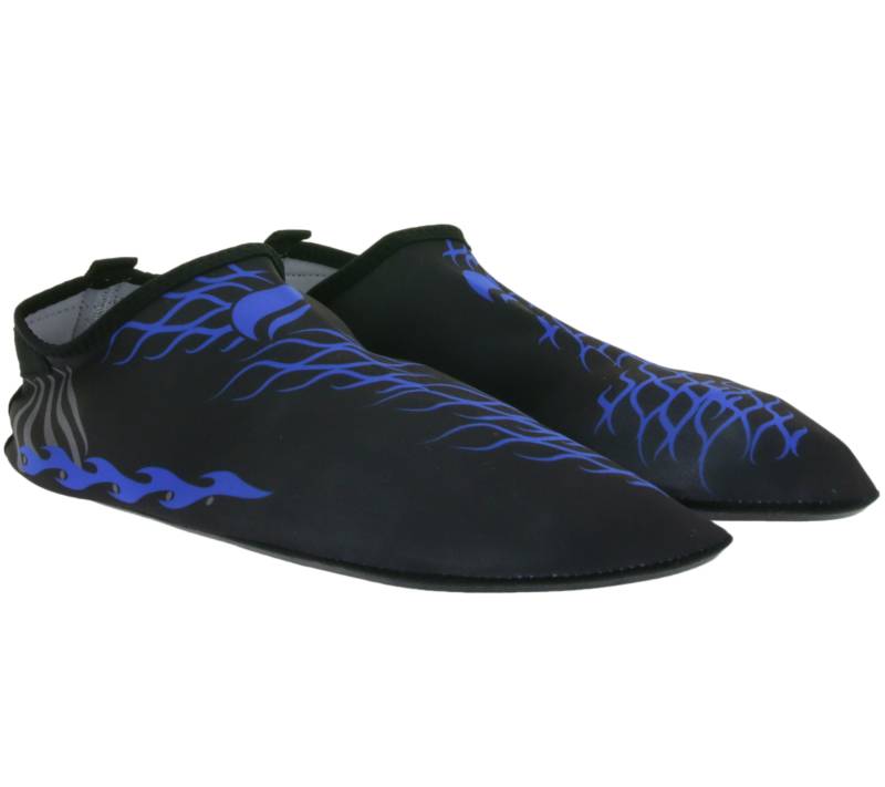 airjoy Neopren-Bade-Schuhe mit herausnehmbarer Innensohle Wasser-Schuhe mit farblichen Highlights 7654618 Schwarz/Blau von airjoy