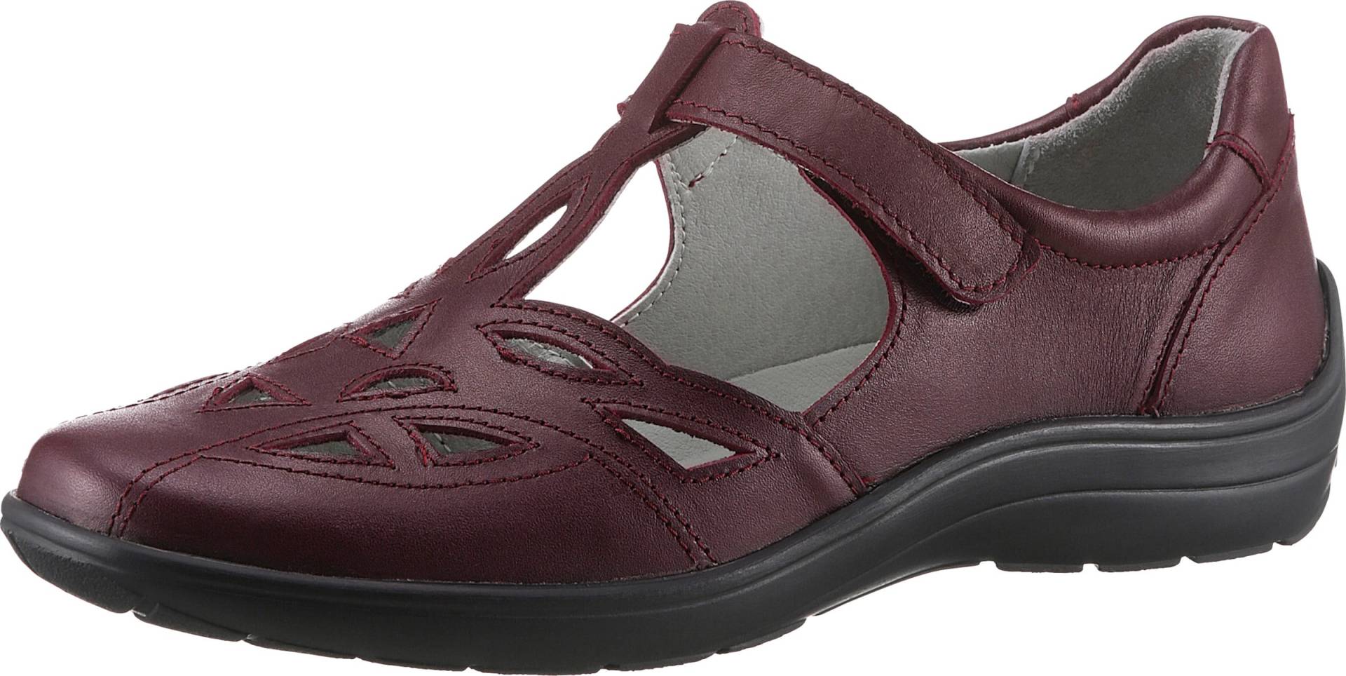 Sieh an! Damen Klettschuh bordeaux von airsoft comfort+