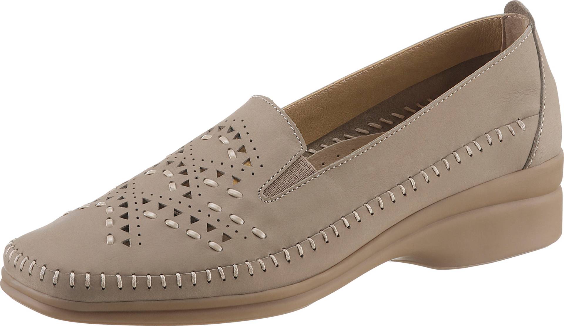 Sieh an! Damen Slipper beige von airsoft comfort+