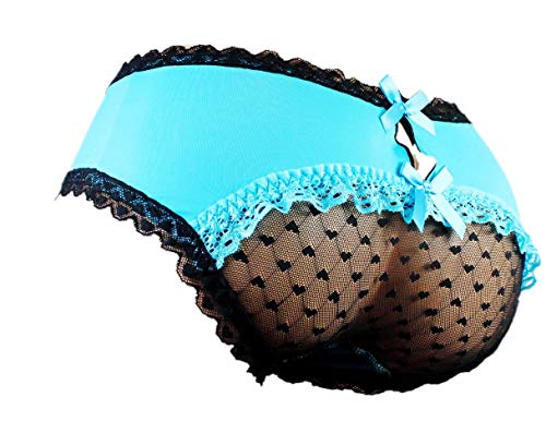 aishani SISSY Pouch Panties Herren Hipster Panty Spitze Bikini Slip Dessous Unterwäsche für Herren - HW, Grün , Medium von aishani