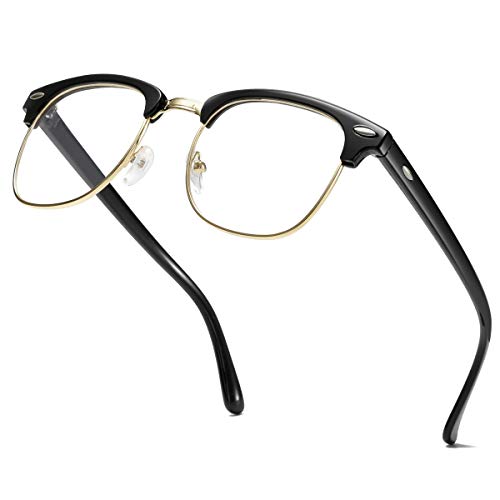 AISSWZBER Klassische, halbrandlose Brillengläser im Vintage-Stil. von aisswzber