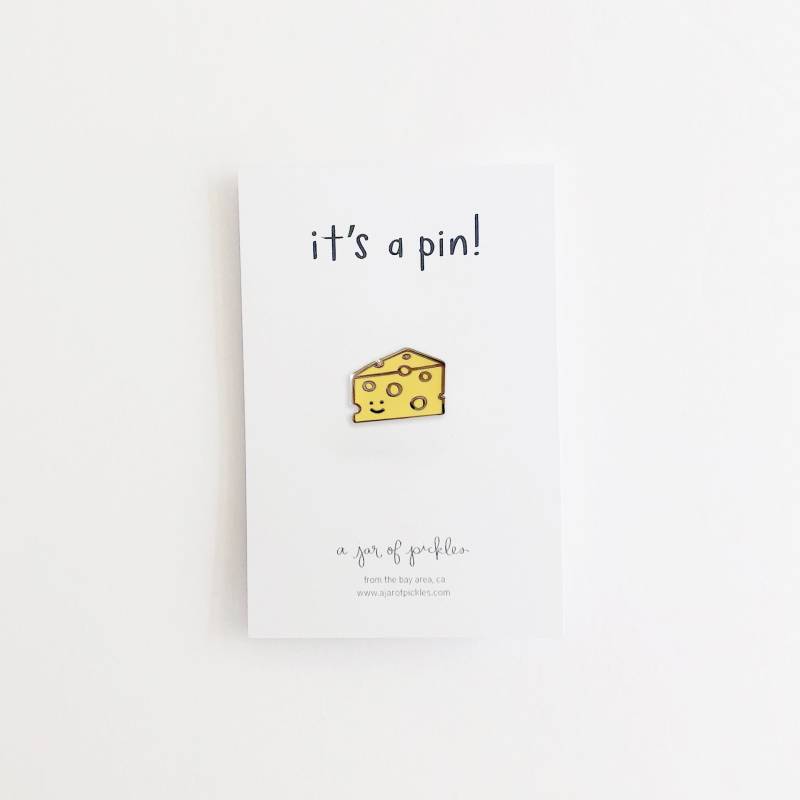 Käse-Scheibe Anstecknadel von ajarofpickles