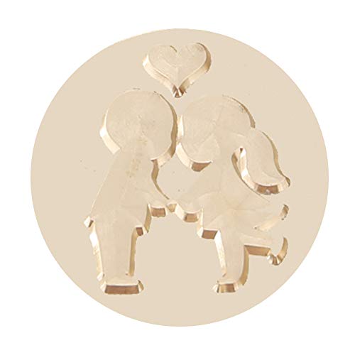 akaddy Vergoldeter Messingkopf Retro DIY Umschlag Wachs Siegel Stempel Dekor (G-Lovers) von akaddy