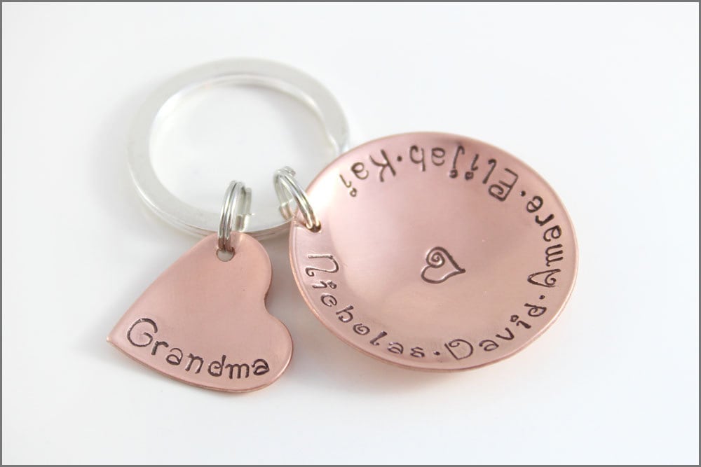 Personalisierte Kupfer Oma Keychain Individuelles Namensgeschenk von akaoriginals