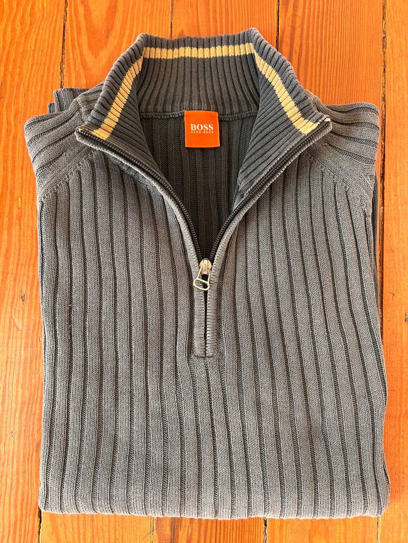Boss Stickpullover Mit Zipper Aus Baumwolle Ohne Bund von akimanotheforester
