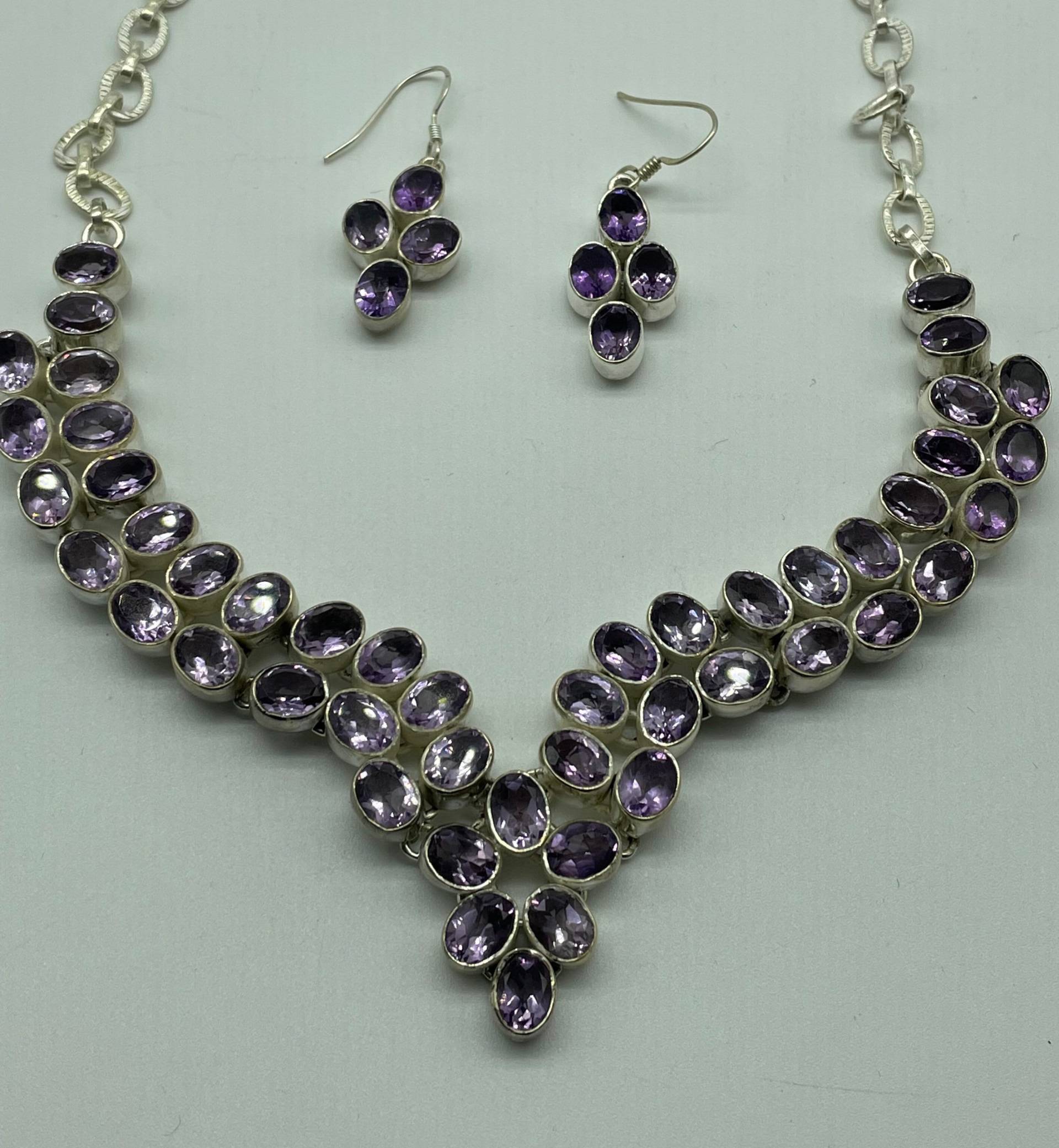 Amethyst 925 Sterling Silber Halskette, Halskette von akkjewels