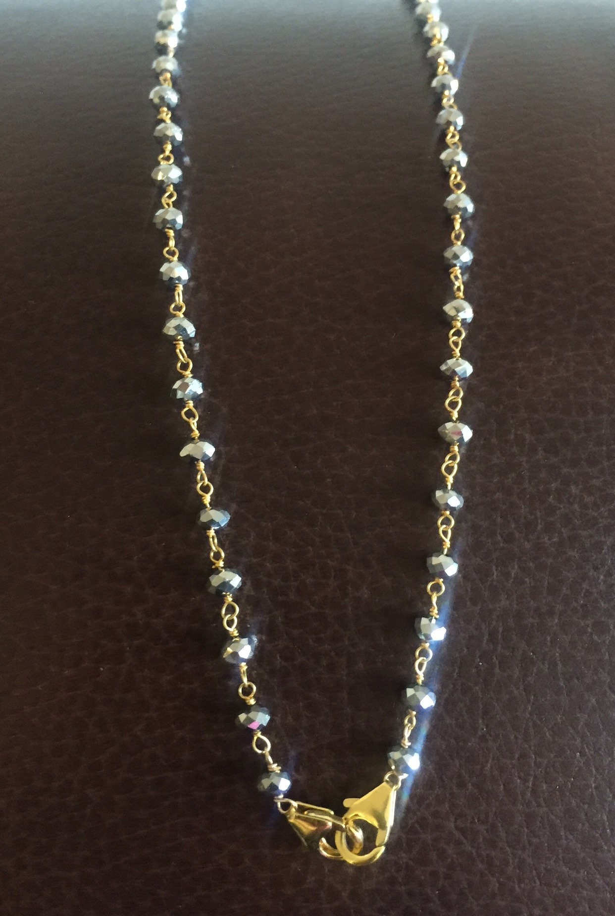 Edelstein Halskette, Pyrit Halskette, Perlen Halskette, Edelstein Halskette, Silber Halskette, Vermeil Halskette, Schliff Stein Halskette von akkjewels
