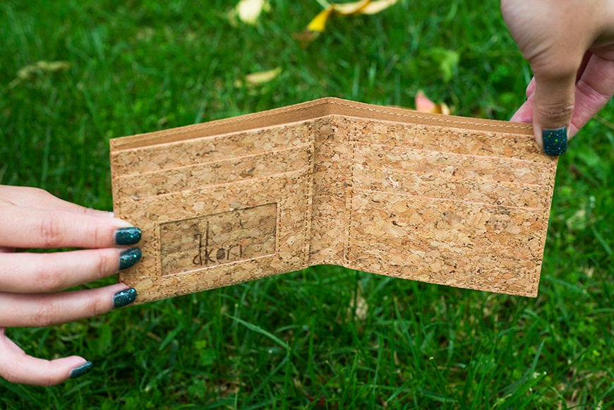 Ultra Slim Herren Damen Unisex Kork Geldbörse von akoriDesign