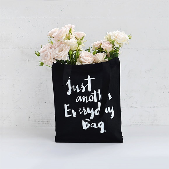 Fashion Canvas Tasche/Einkaufstasche/Einkaufstasche/Einkaufstasche/Einkaufstasche/Umweltfreundlich/Witzige Einkaufstasche/Schwarze von akrDesignStudio