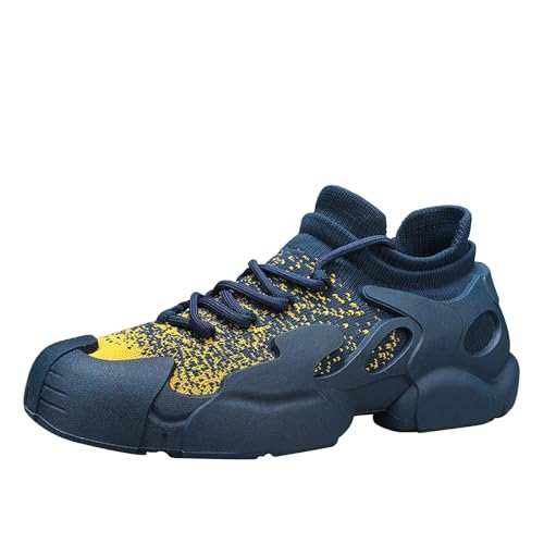 Herren-Trekkingschuhe, weite Passform, Laufschuhe, gestrickte Sport-Sneaker, rutschfest, Schnürung, Walking-Turnschuhe, atmungsaktiv, lässig, Turnschuhe, klobiger Absatz, Fitnessstudio, Wandern Herren-Trekkingschuhe, weite Passform, Laufschuhe, gestrickte Sport-Sneaker, rutschfest, Schnürung, Walking-Turnschuhe, atmungsaktiv, lässig, Turnschuhe, klobiger Absatz, Fitnessstudio, Wandern von akwuiopt
