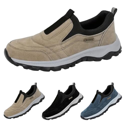 Herren-Wanderschuhe, Wildleder, lässig, rutschfest, Laufschuhe, leicht, klobiger Absatz, Arbeitssneaker, Low-Top, Outdoor-Trekkingschuhe für Reisen, Camping, Klettern, beige, 40 2/3 EU Herren-Wanderschuhe, Wildleder, lässig, rutschfest, Laufschuhe, leicht, klobiger Absatz, Arbeitssneaker, Low-Top, Outdoor-Trekkingschuhe für Reisen, Camping, Klettern, beige, 40 2/3 EU von akwuiopt
