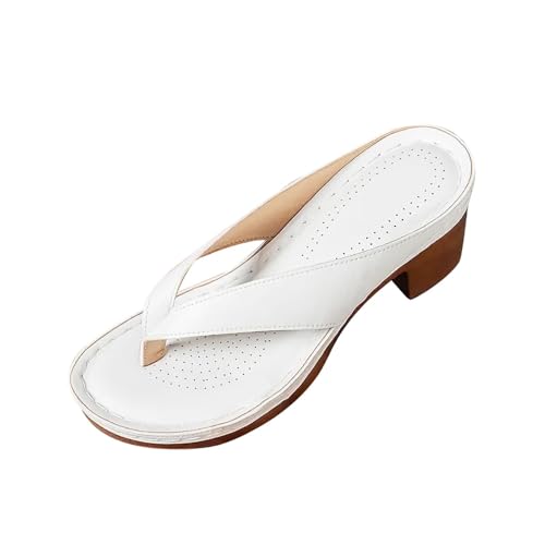 akwuiopt High Heeled Wedge Flip Flops Platform Flip Flops Retro Mule Sandal Mid Low Block Heel Sandals Open Toe Non-Slip Sandal Summer Chunky Shoes Comfortable Walking Shoe For Outdoor, weiß, 38.5 EU akwuiopt High Heeled Wedge Flip Flops Platform Flip Flops Retro Mule Sandal Mid Low Block Heel Sandals Open Toe Non-Slip Sandal Summer Chunky Shoes Comfortable Walking Shoe For Outdoor, weiß, 38.5 EU von akwuiopt