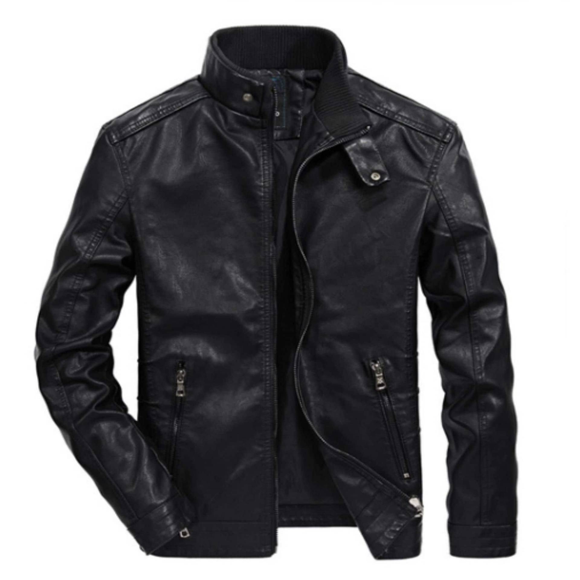 Herren Echtleder Motorradjacke Slim Fit Bikerjacke Bomber von alaufcreations