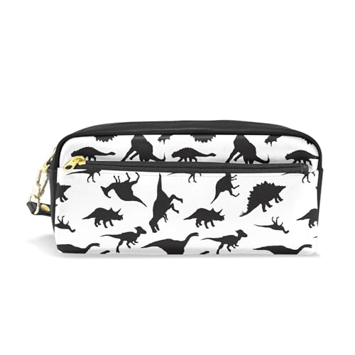 ALAZA Federmäppchen, niedliches Dinosaurier-Make-up-Tasche, Geldbörse, großes Fassungsvermögen, wasserdicht, Schule, Reißverschluss, mehrere Fächer, für Studenten, Frauen, Mädchen, Dinosaurier R0529, von alaza