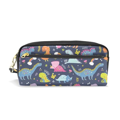 ALAZA Federmäppchen, schöne Dinosaurier-Make-up-Tasche, Geldbörse, großes Fassungsvermögen, wasserdicht, Schule, Reißverschluss, mehrere Fächer, für Studenten, Frauen, Mädchen, Dinosaurier R0623, von alaza