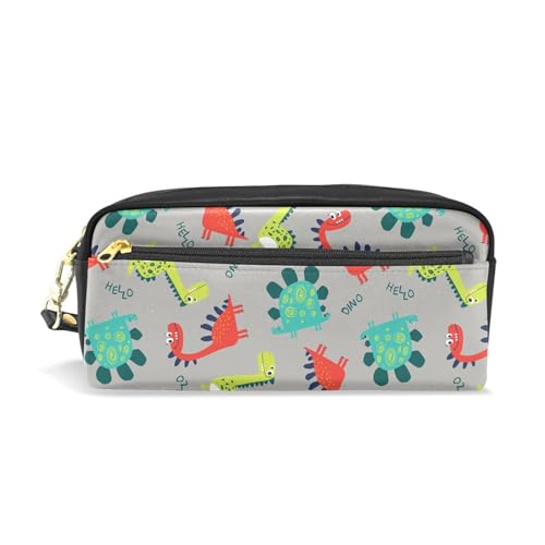 ALAZA Federmäppchen, schöne Dinosaurier-Make-up-Tasche, Geldbörse, großes Fassungsvermögen, wasserdicht, Schule, Reißverschluss, mehrere Fächer, für Studenten, Frauen, Mädchen, Dinosaurier R0475, von alaza
