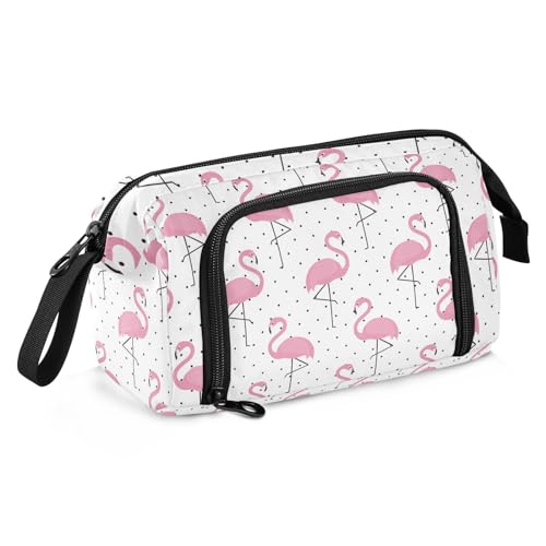 ALAZA Federmäppchen mit Flamingo-Motiv, große Kapazität, für Büro, Uni, Schule, Teenager, Mädchen, Jungen, Erwachsene, mehrfarbig, XL von alaza