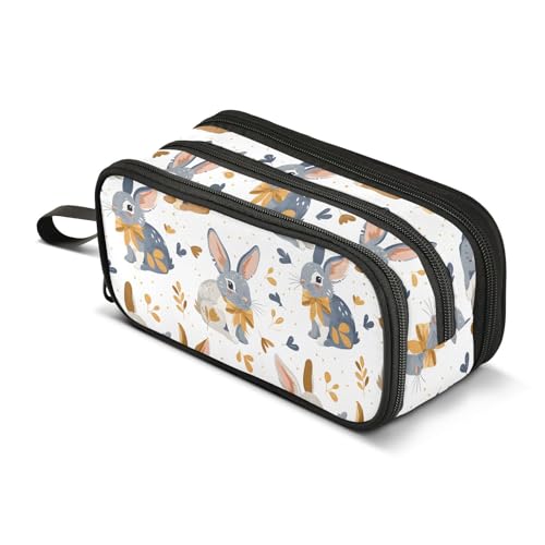 ALAZA Federmäppchen mit niedlichem Tier, Hase, großes Stifteetui, Schreibwaren-Tasche für Mädchen, Jungen, Erwachsene, Schule, Büro ALAZA Federmäppchen mit niedlichem Tier, Hase, großes Stifteetui, Schreibwaren-Tasche für Mädchen, Jungen, Erwachsene, Schule, Büro von alaza